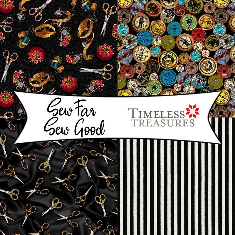 Sew Far Sew Good by Dona Gelsinger for Timeless Treasures Fabrics - Fort Worth Fabric Studio
