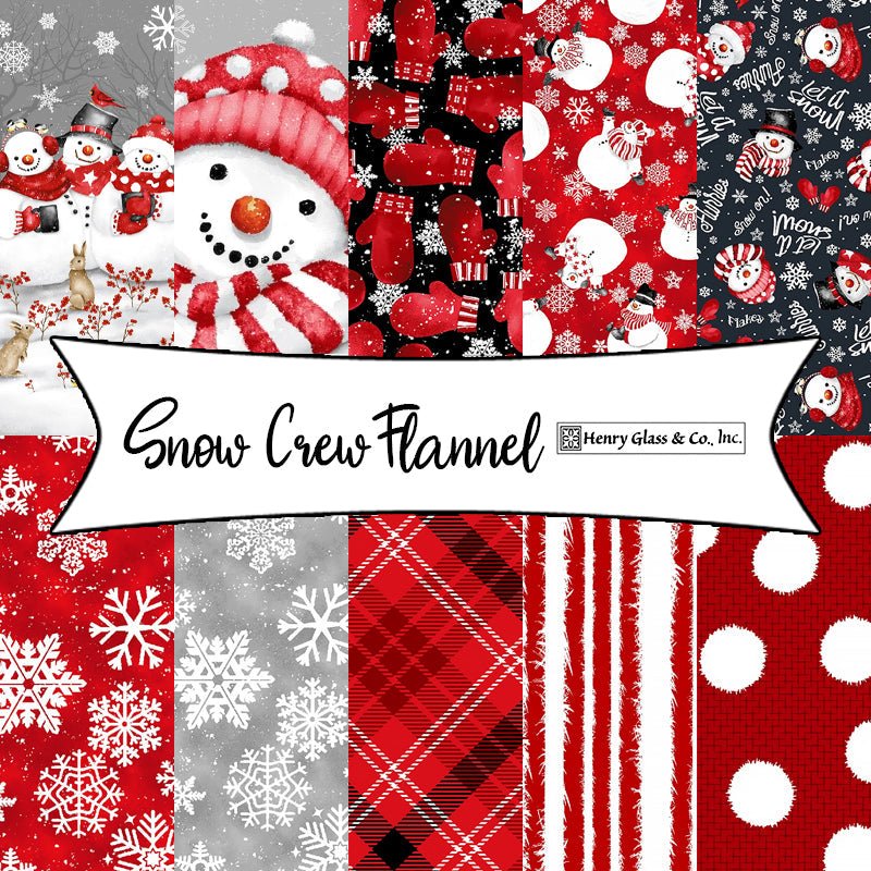 Snow Crew Flannel by Barb Tourtillotte for Henry Glass Fabrics - Fort Worth Fabric Studio