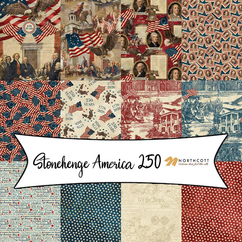 Stonehenge America 250 by Linda Ludovico for Northcott Fabrics - Fort Worth Fabric Studio