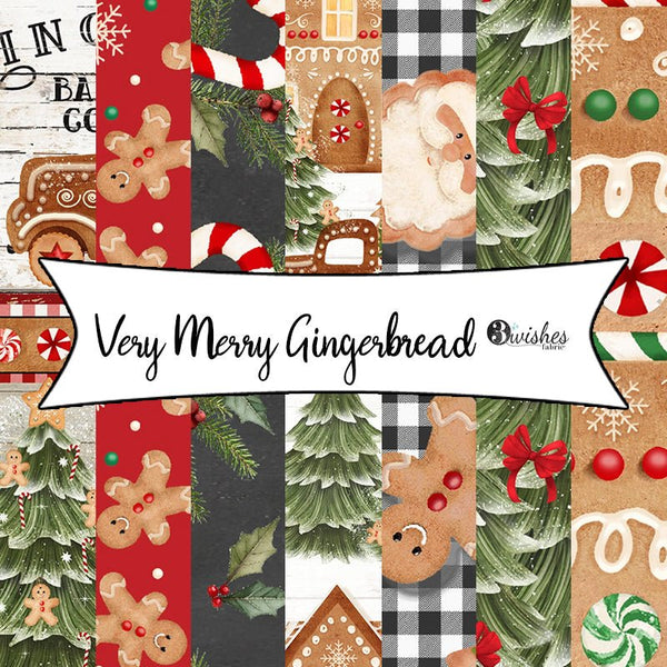 Very Merry Gingerbread by Beth Albert for 3 Wishes Fabrics - Fort Worth Fabric Studio