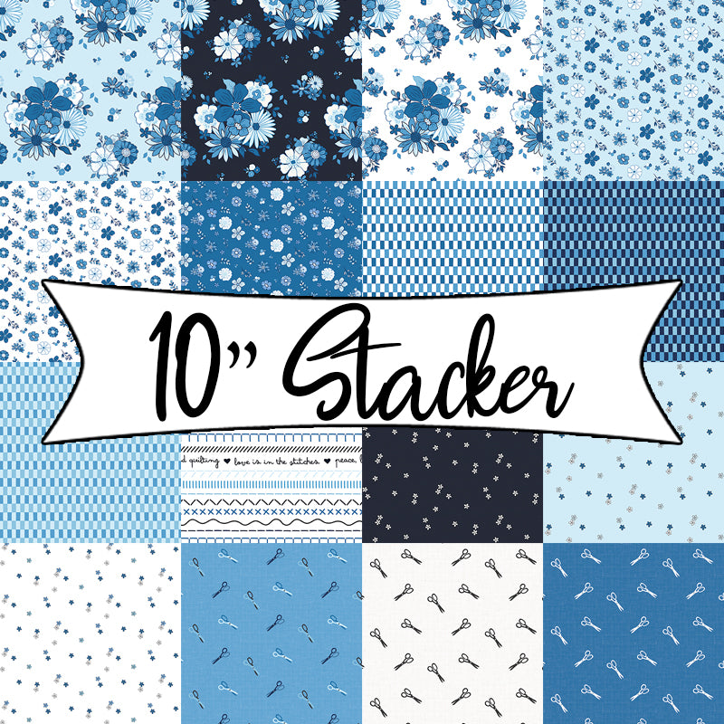 Blue Blooms & Threads 10" Stacker