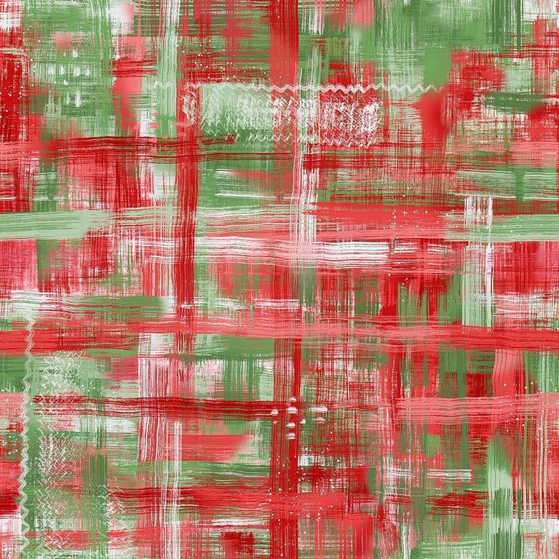 108" Quilt Backs Colorfield Red/Green from Maywood – Remnant 100″ × 108″