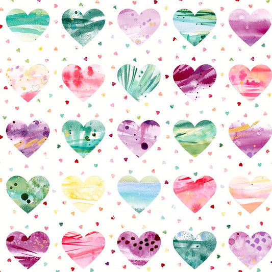 108" Quilt Backs Fleur The Love Large Hearts Cloud from Moda 3 YARD CUT - Moda from Fort Worth Fabric Studio