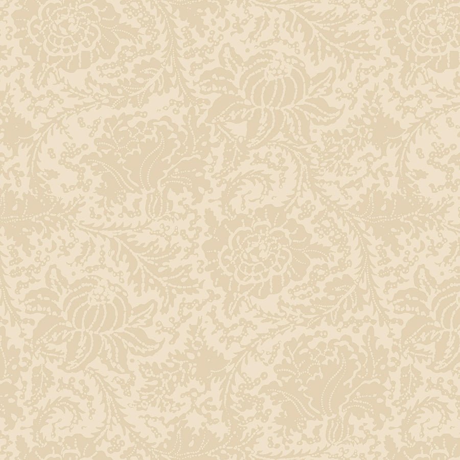 108" Quilt Backs Anna B's Indigos Floral Cream from Marcus 3 Yard Cut