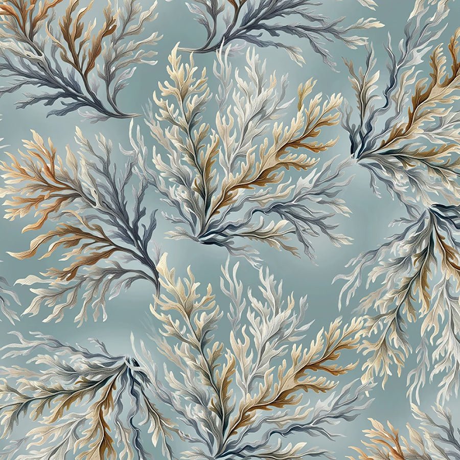 108" Wide Quilt Backing Coastal Escape Coral Ocean – Remnant 38″ × 108″ - Benartex from Fort Worth Fabric Studio