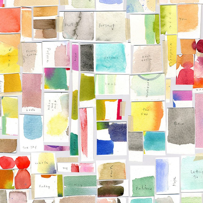 108" Wide Quilt Backing Color Story Multi – Remnant 87″ × 108″