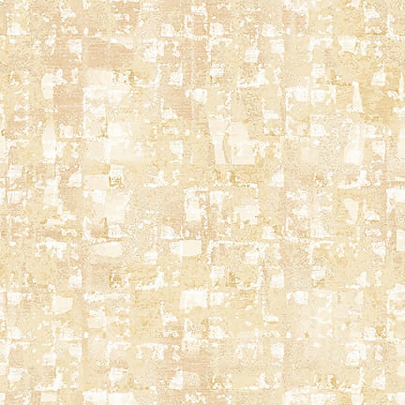 108" Wide Quilt Backing Glaze Abstract Squares Ivory – Remnant 11″ × 108″