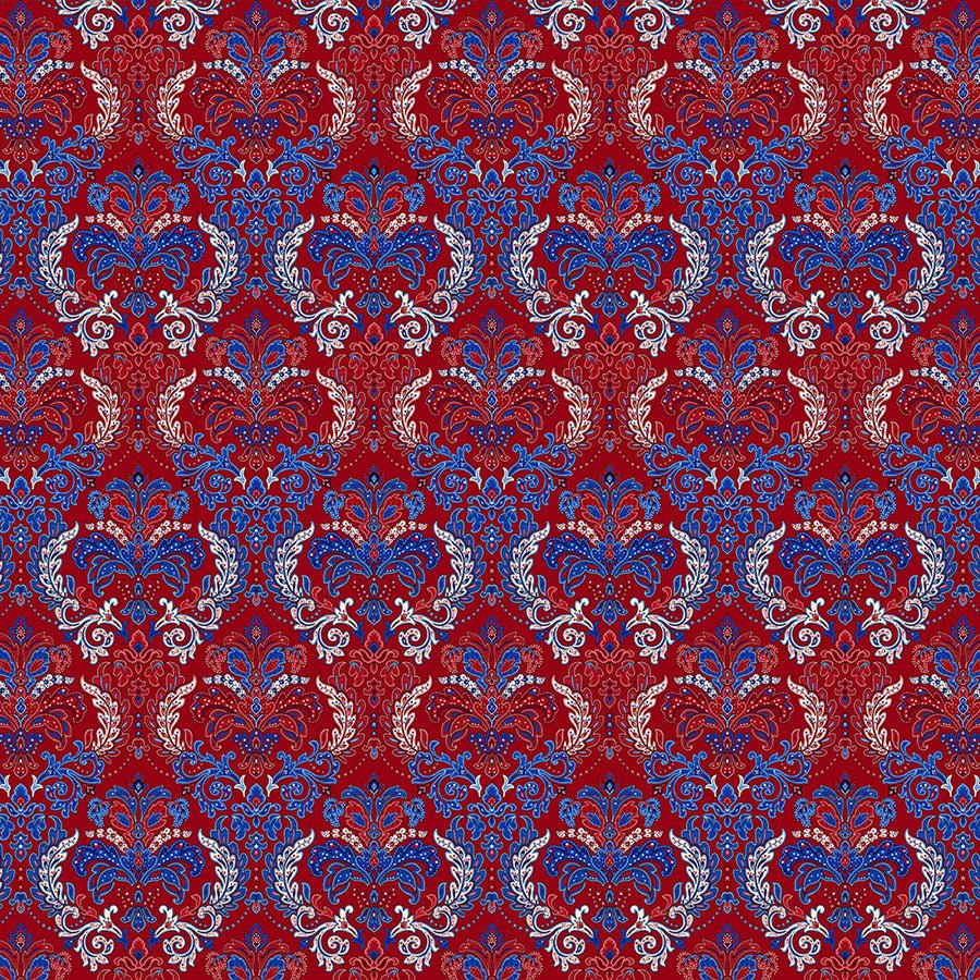 108" Wide Quilt Backing Liberty Hill Damask Red from Henry Glass 3 YARD CUT - Henry Glass from Fort Worth Fabric Studio