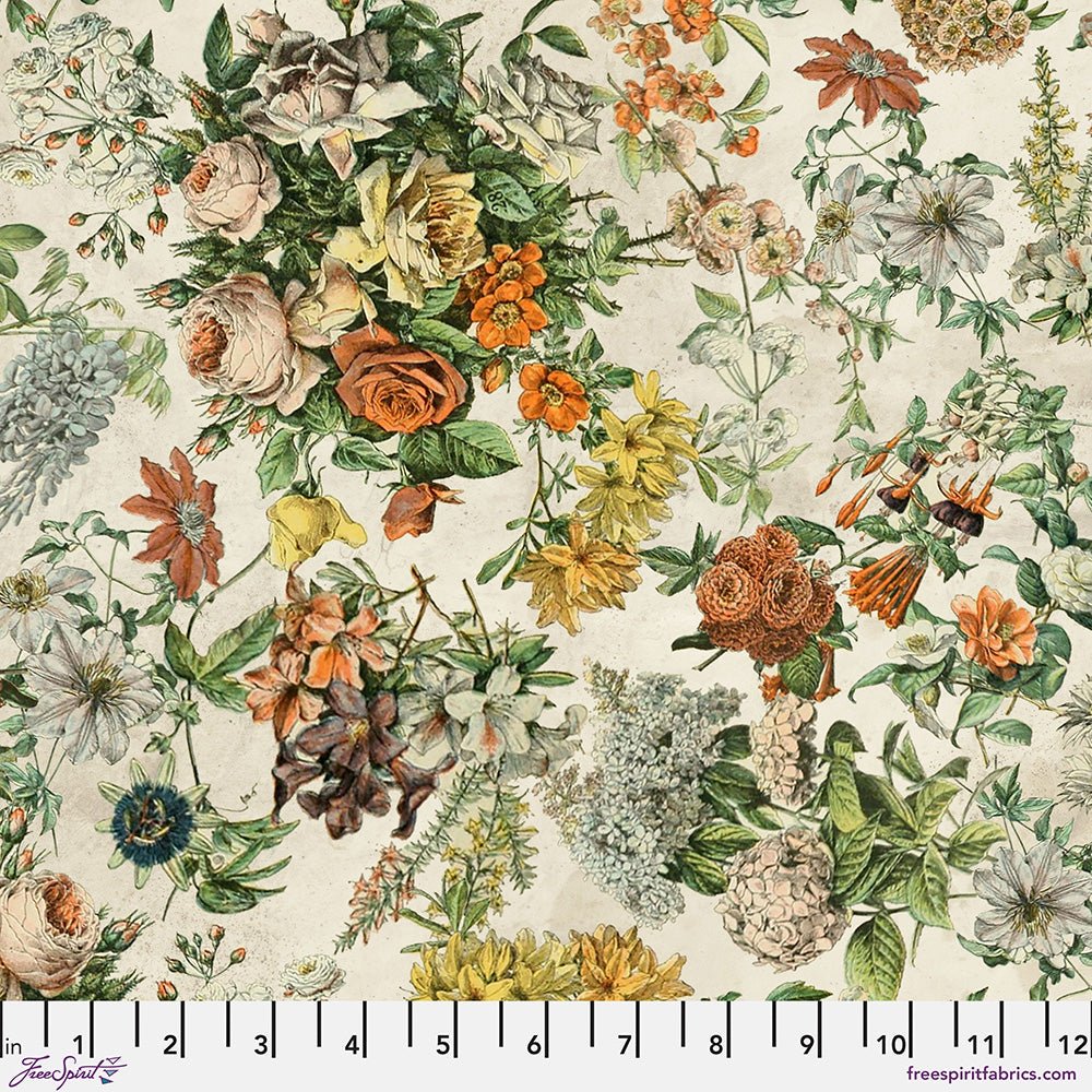 108" Wide Quilt Backing Palette Botanical Wide Backing by Free Spirit