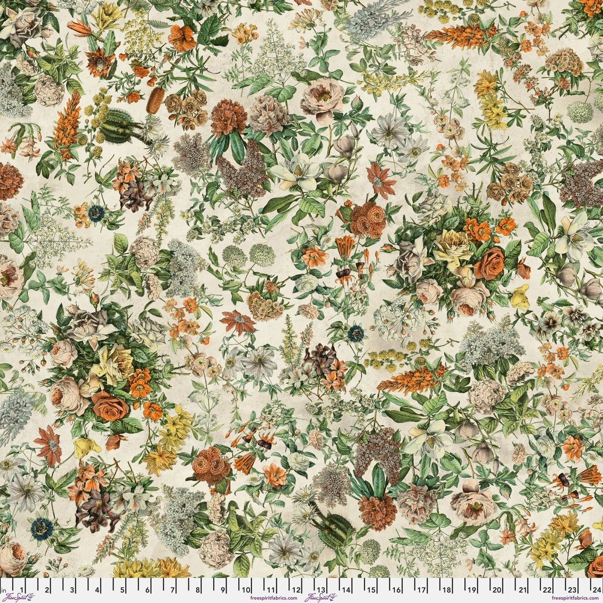 108" Wide Quilt Backing Palette Botanical Wide Backing by Free Spirit