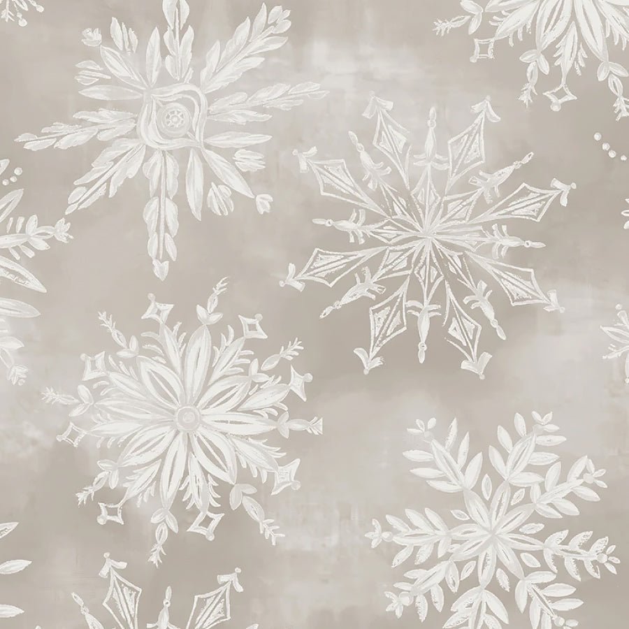 108" Wide Quilt Backing Snowfall Fog – Remnant 27″ × 108″