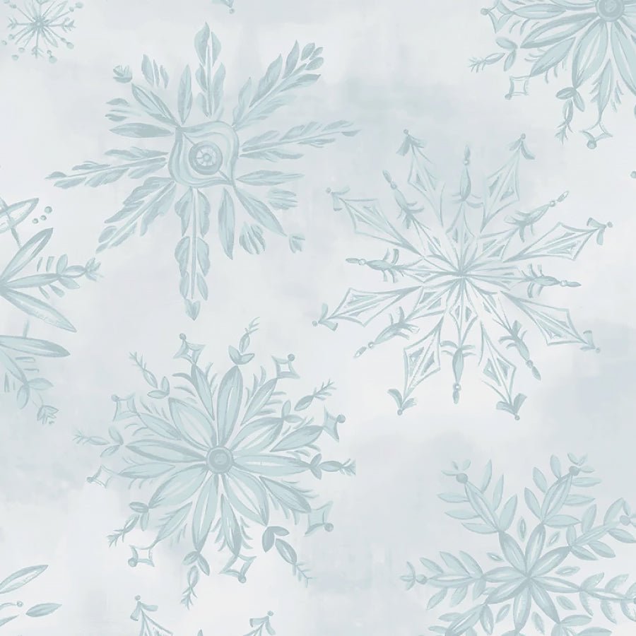 108" Wide Quilt Backing Snowfall Ice – Remnant 60″ × 108″