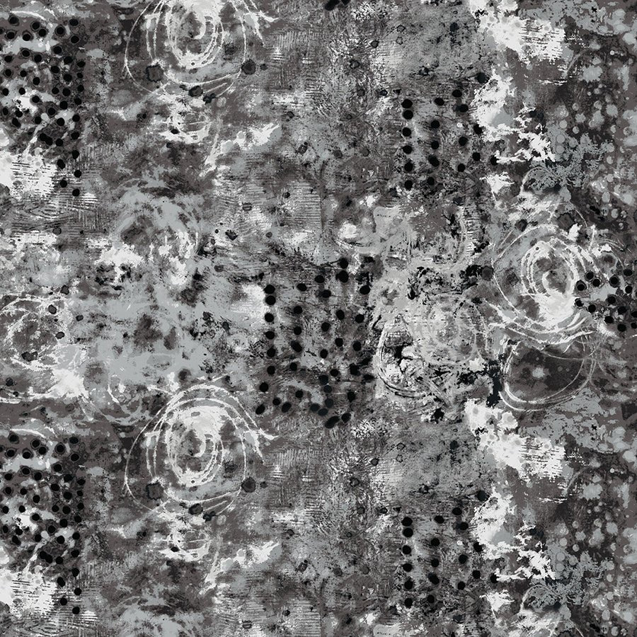 108" Wide Quilt Backing Spotted Graffiti Overnight – Remnant 48″ × 108″