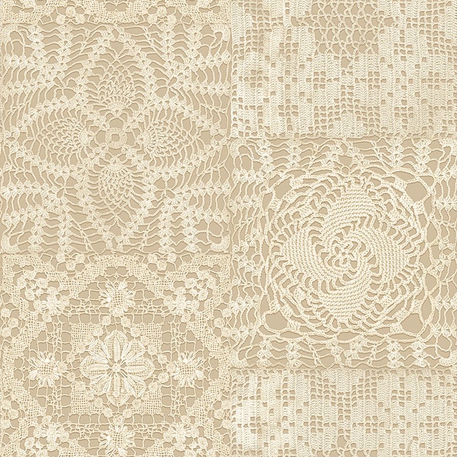 108" Quilt Backs Yardley House Lace Tan from Marcus 3 Yard Cut