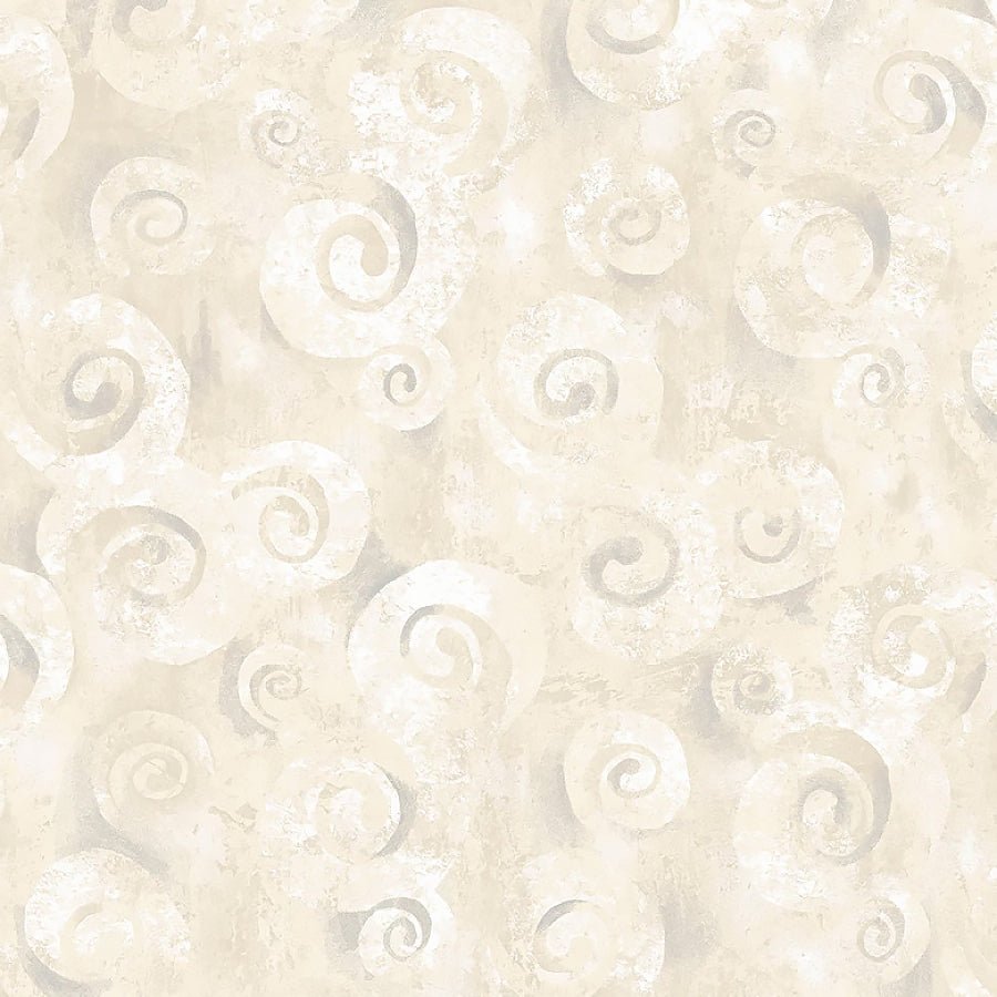 118" Wide Quilt Backing Spiral Storm Swirl Texture Parchment - Studio E from Fort Worth Fabric Studio