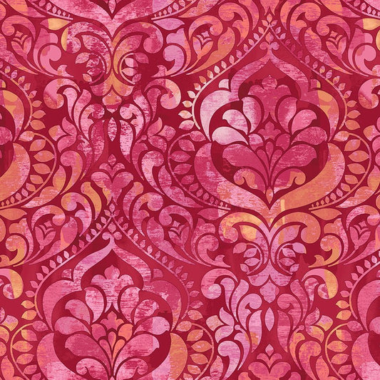 118" Wide Quilt Backing You Damask! Ruby - Studio E from Fort Worth Fabric Studio