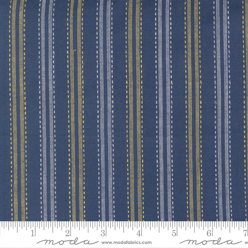 Summer Solstice Wovens Stripes Nautical Blue