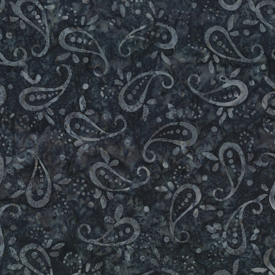 Starlight Batiks Paisley Light Black