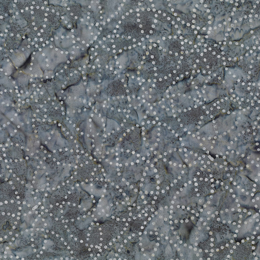 Starlight Batiks Circle Dots Gray/Cream