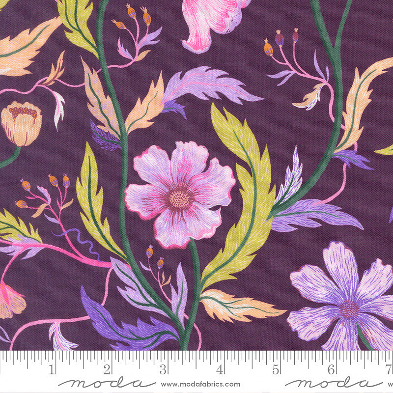 Floral Fondant Pastel Petals Plum