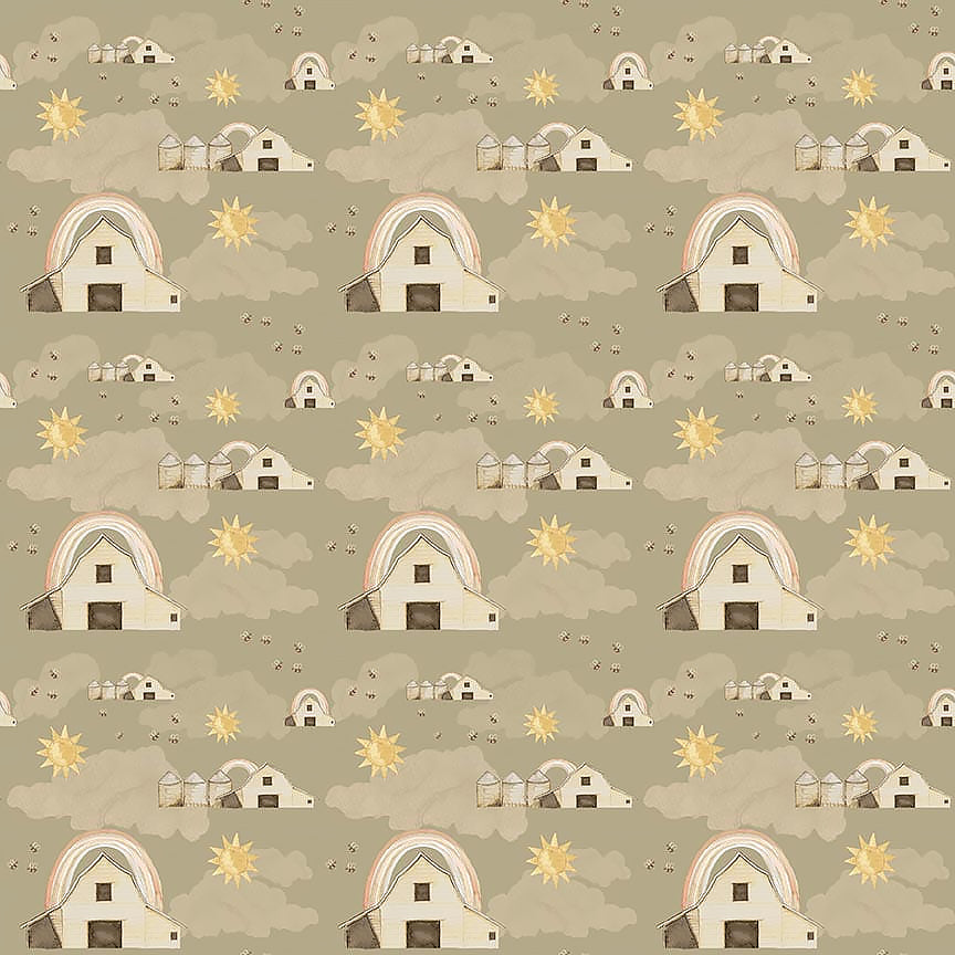 You Are My Sunshine Barn & Rainbow Light Green