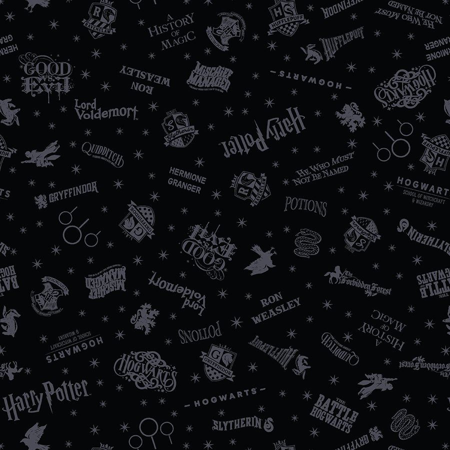 Harry Potter Shadow Words Black