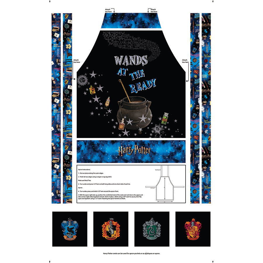 Harry Potter 36" X 57" Apron Panel Multi