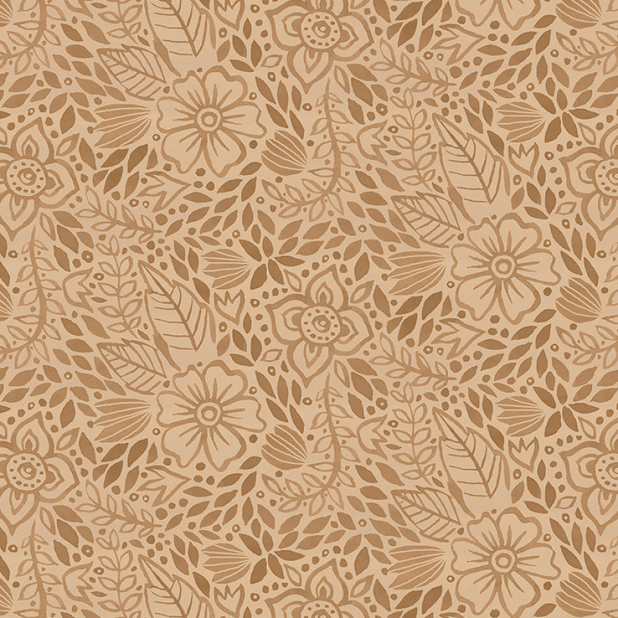 Floralscape Small Floral Tan