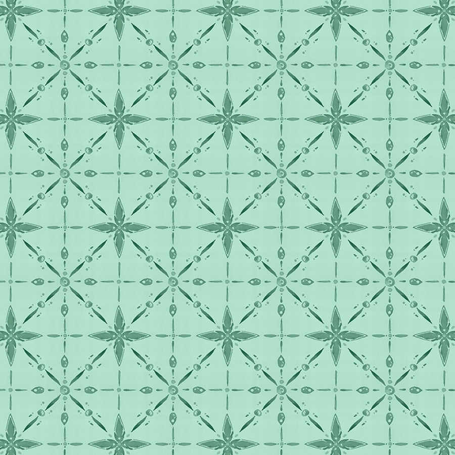 Floralscape Star Grid Teal