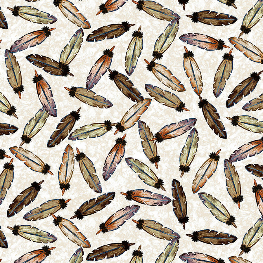 Western View Feathers Beige
