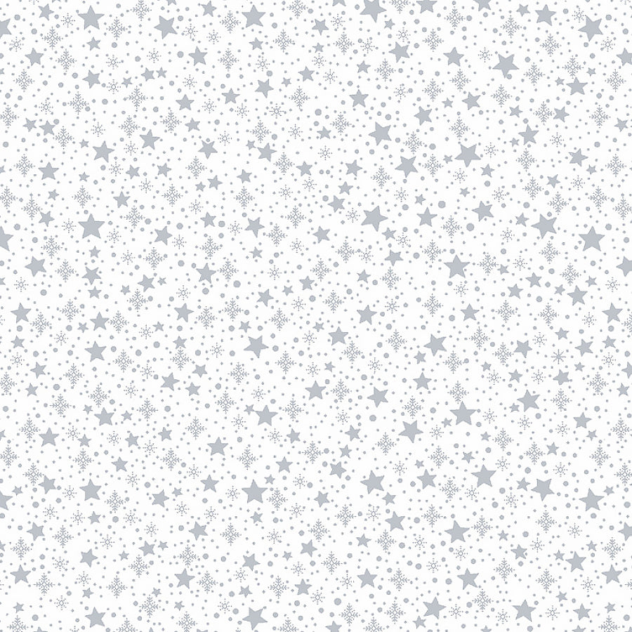 Quilter's Flour VI Stars White on White