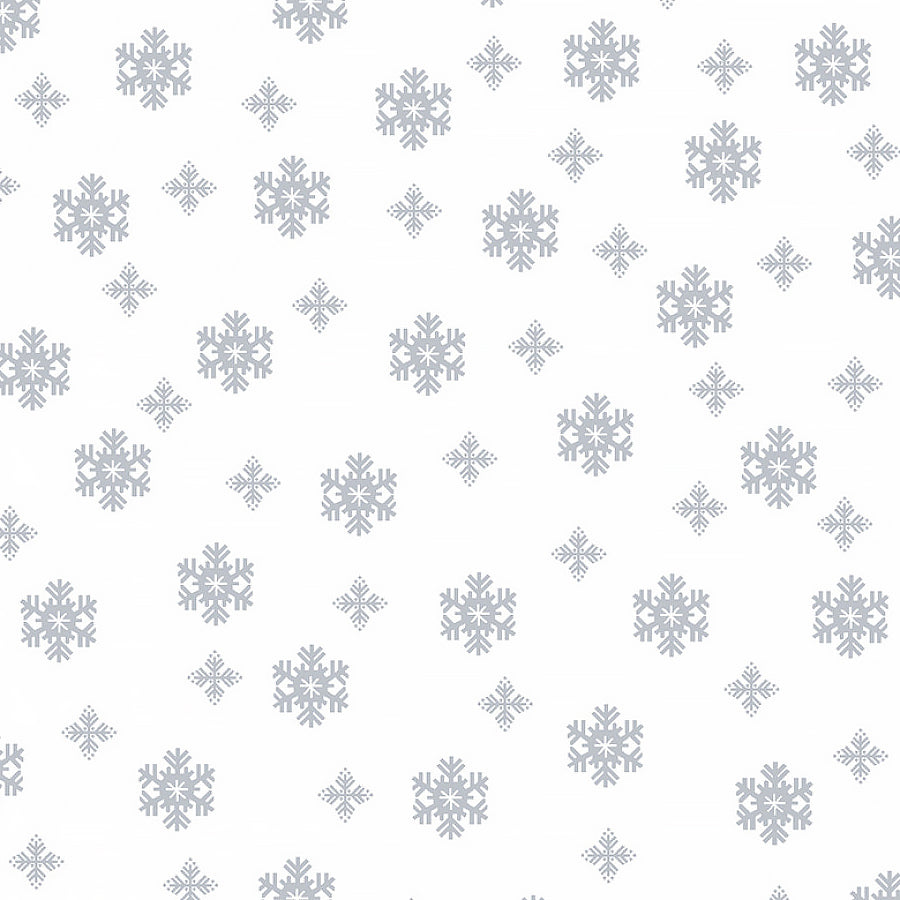 Quilter's Flour VI Small Snowflakes White on White
