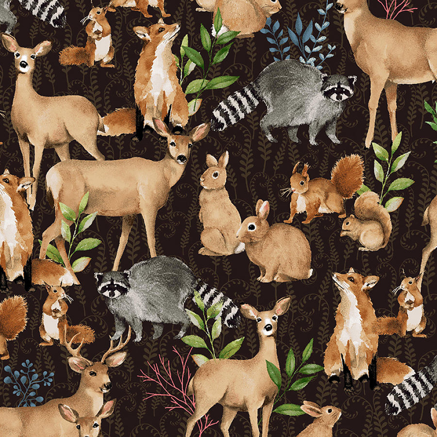 Forest Floor Animal Allover Multi