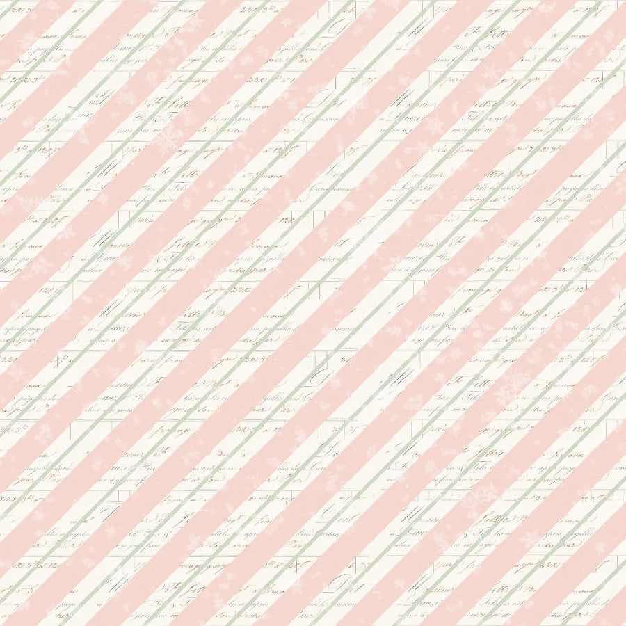 Christmas Magic Bias Stripe Pink