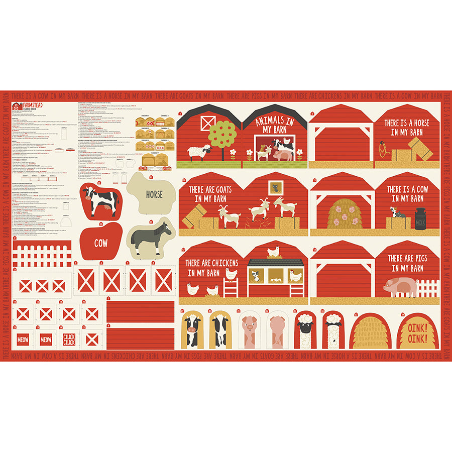 Farmstead 36" X 60" Cut & Sew Book Panel Multi
