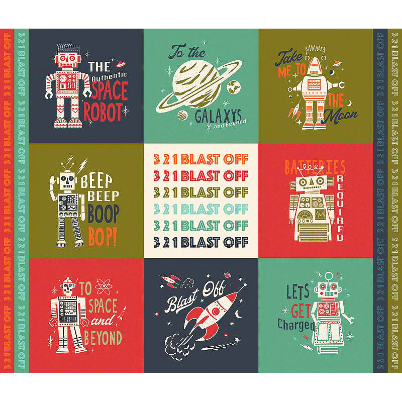 321 Blast Off 36"Square Panel Multi