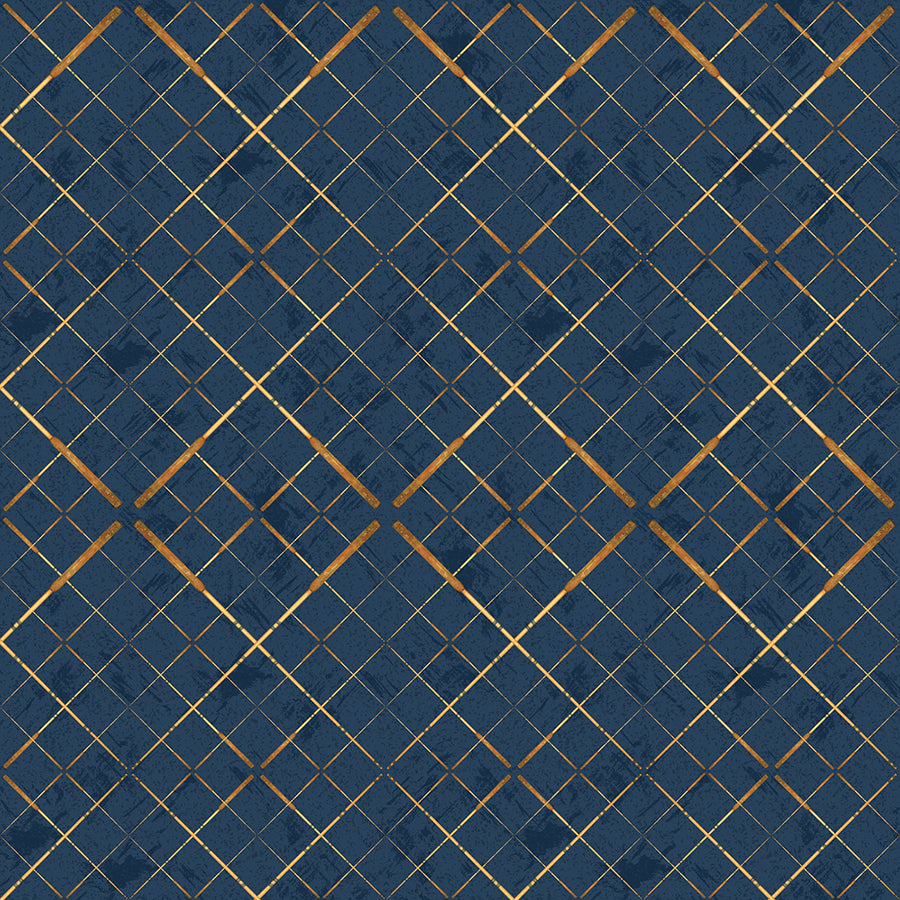 Gone Fishing Plaid Dark Blue