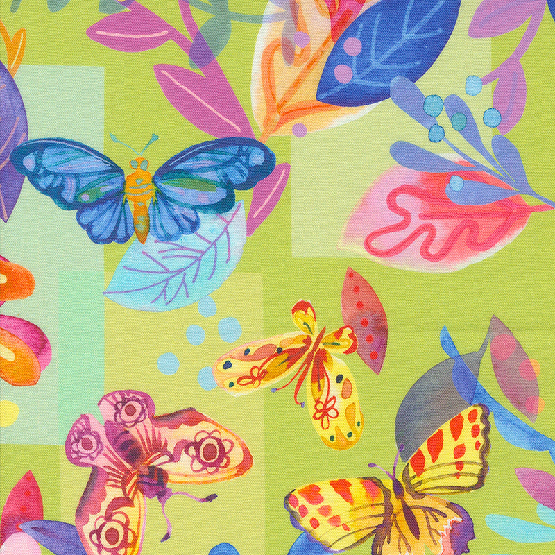 Flower Patches Butterflies Limeade