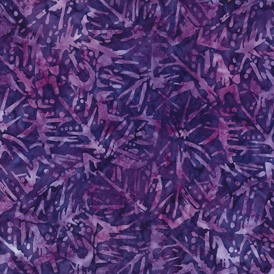 Mystic Vineyard Batiks Banana Leaf Purple