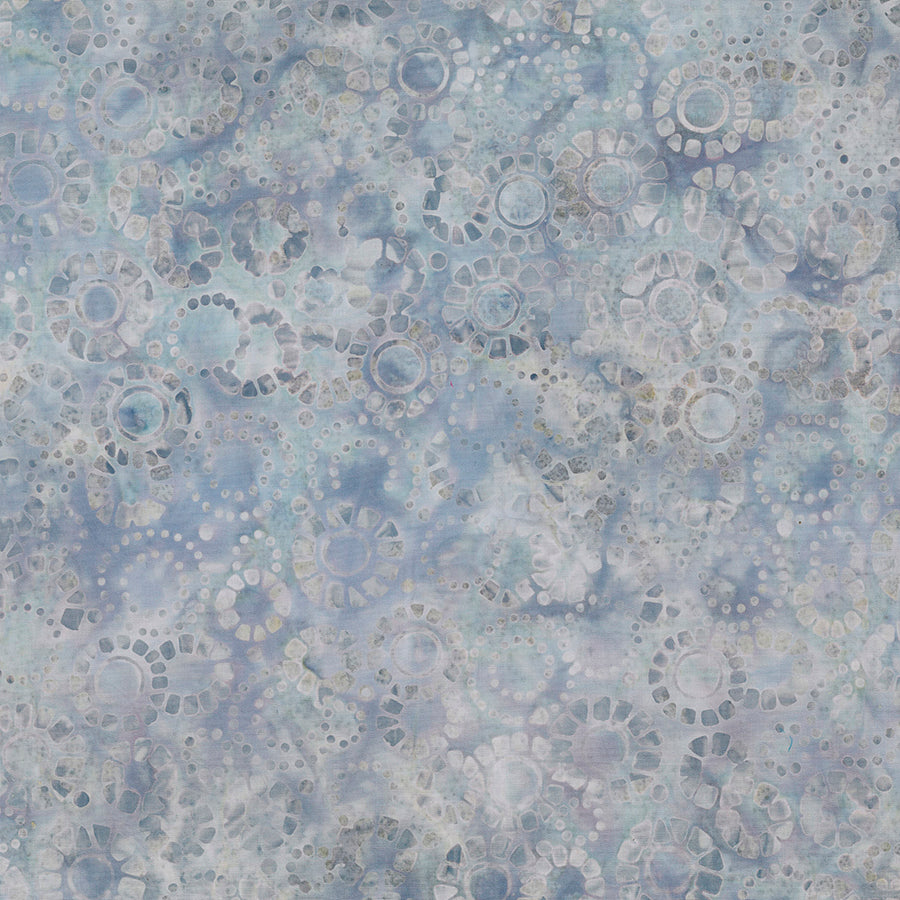 Shoreline Batiks Mosaic Circles Ivory/Blue