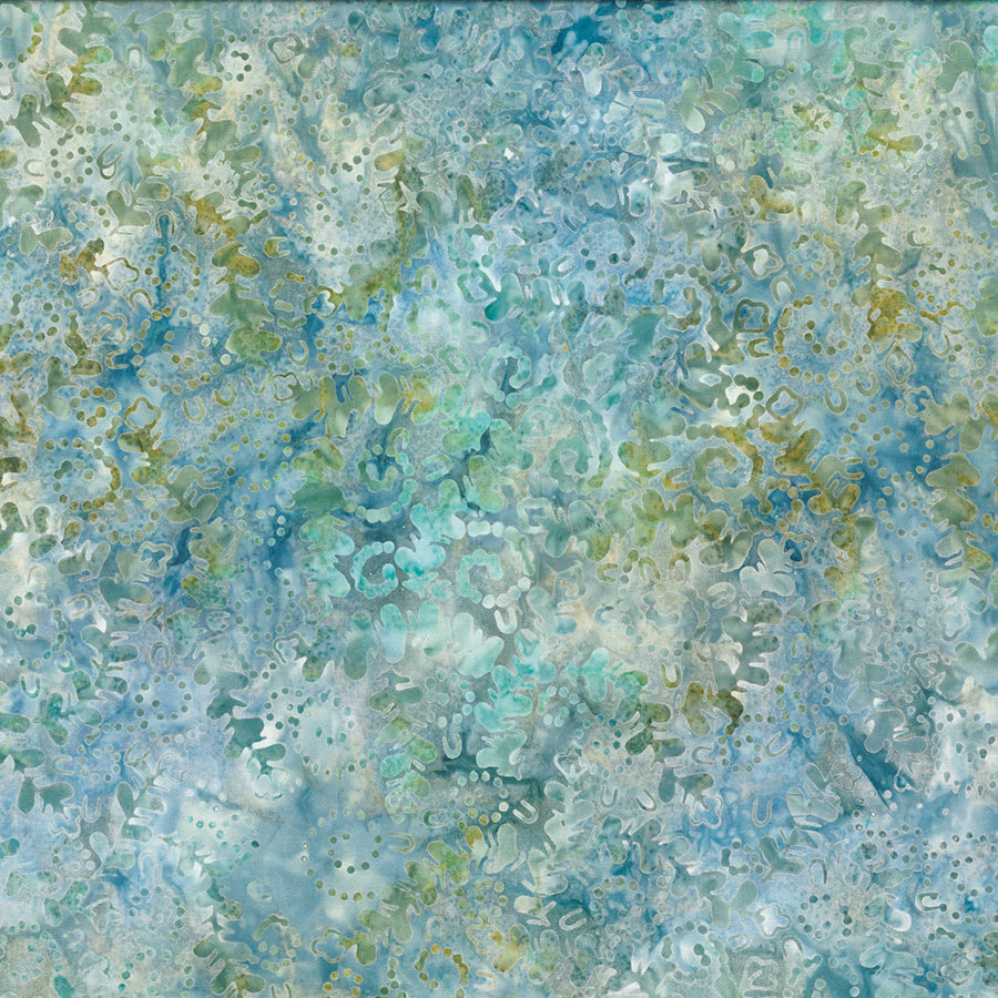 Shoreline Batiks Twirling Lines Blue