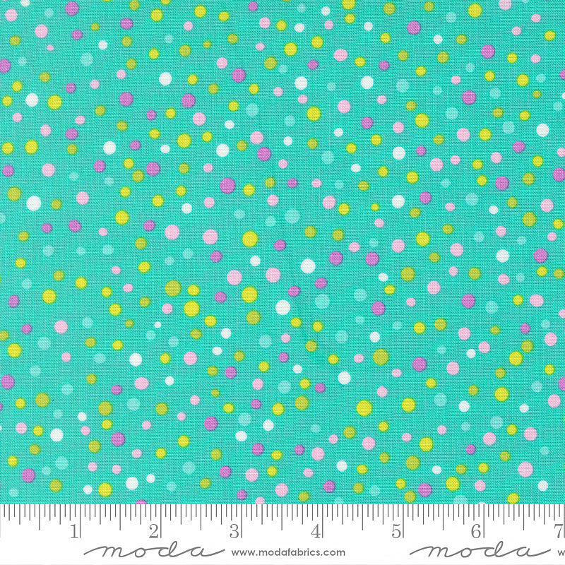 Moda Pick Me! Little Dot Aqua 1 Yard Cut