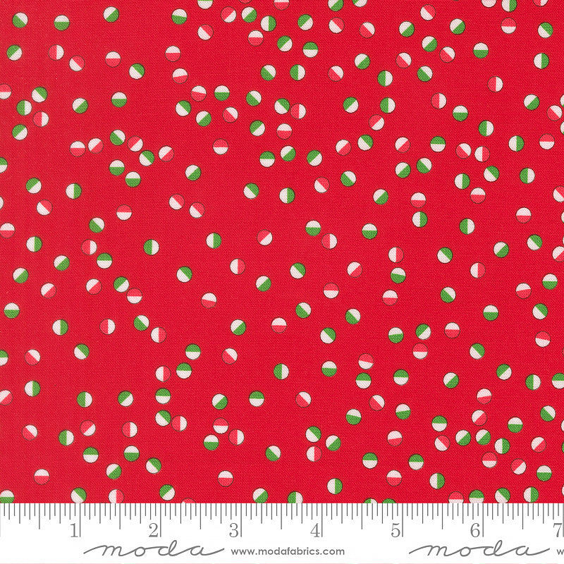 Snow Time Jolly Dots Poinsettia Red