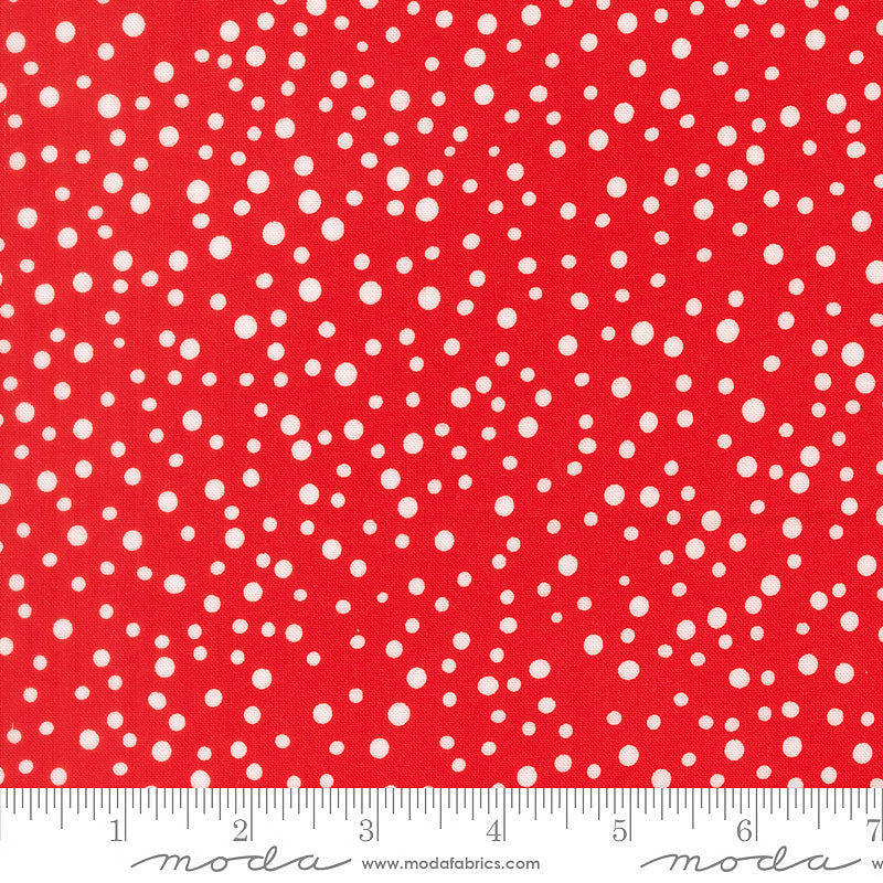 On The Porch Rain Dots Country Red