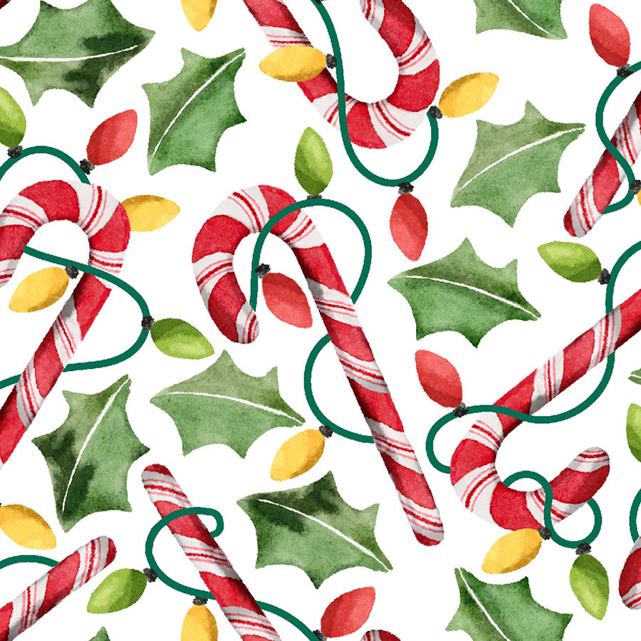 Happy Alcoholidays Festive Cane Delight White