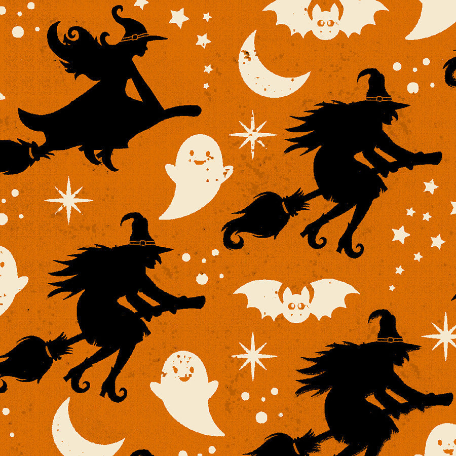 Mr. Moon Flying Witches Orange