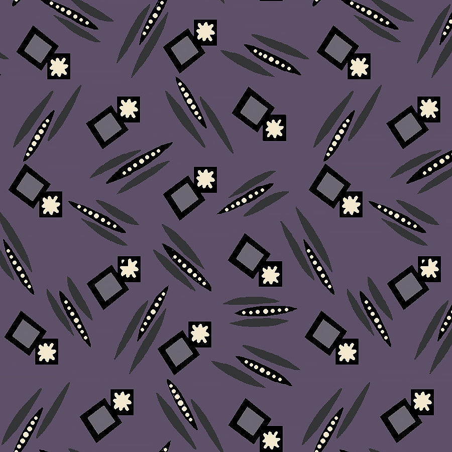 Mr. Moon Squares & Stars Purple