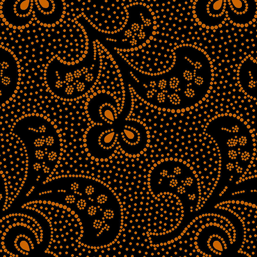 Mr. Moon Abstract Leaves Black