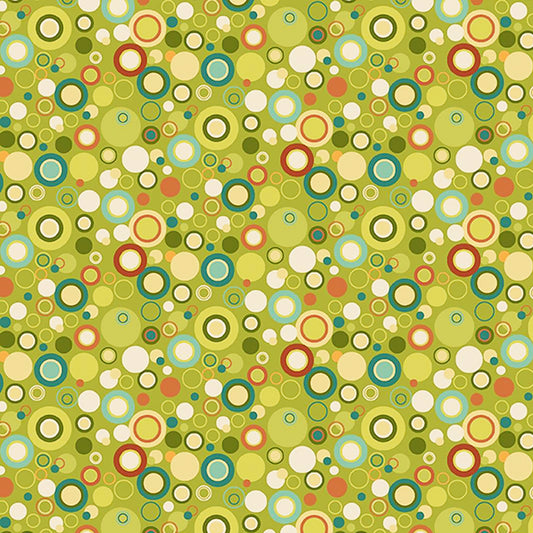108" Quilt Backs Bubble Dot Green from Henry Glass 3 YARD CUT