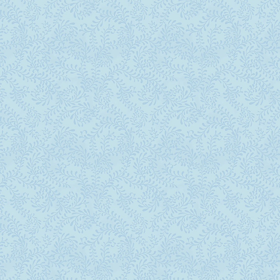 Essentials Swirling Leaves Arctic Blue